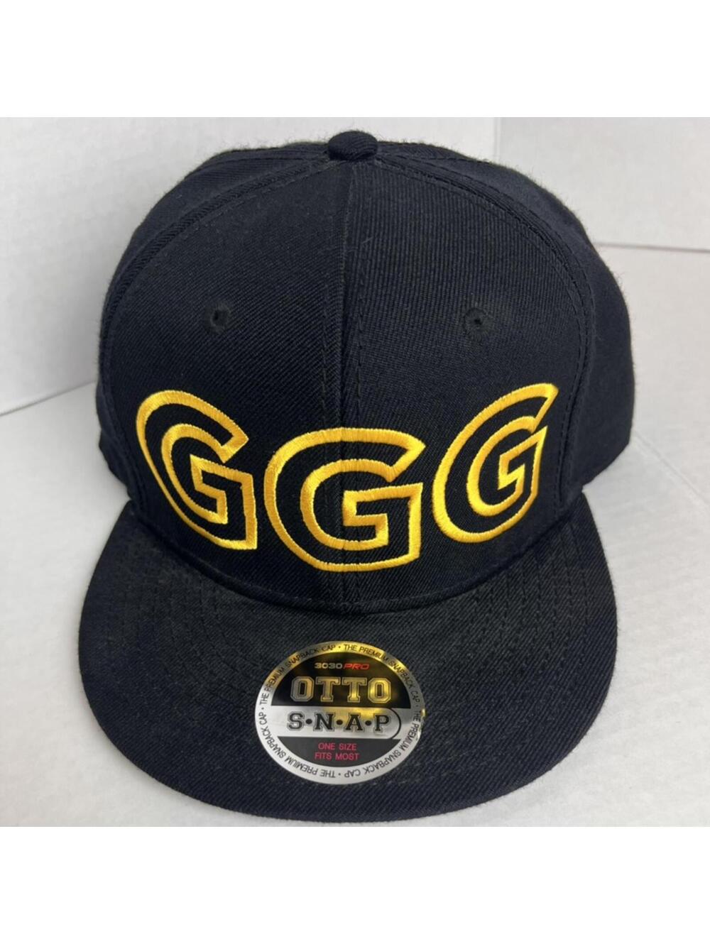 Authentic GGG Gennady Golovkin Black Otto Snapback Hat Gold Embroidery, Boxing